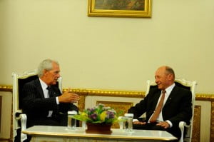 Marco Tronchetti Provera President-of-Pirelli-and-Traian-Basescu-Romanian-President