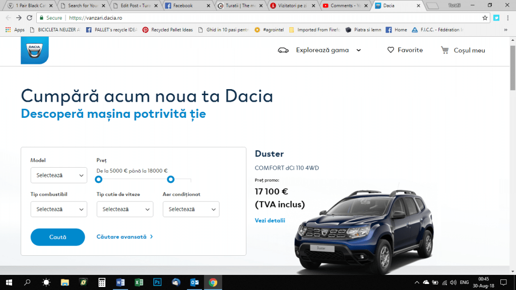 Dacia platforma online vanzari